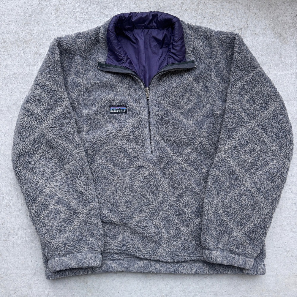 Vintage RARE Patagonia Glissade Pullover Grey Aztec Fleece Quarter Zip Medium